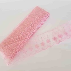 Шитье на капроне "Пастельно- розовый" 6,5 см